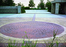 彩色壓模混凝土